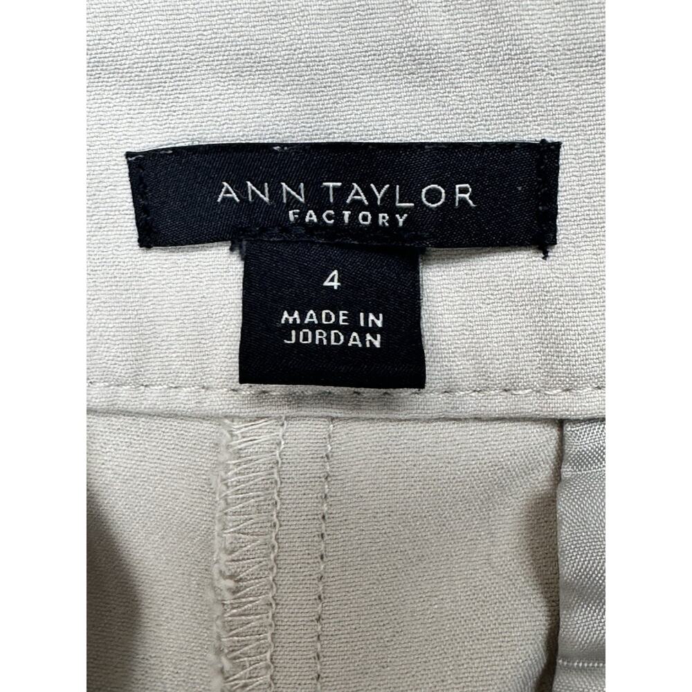 Ann Taylor Factory Pants Size 4 30”x29” Khakis Career business Trousers Chinos - Picture 6 of 12